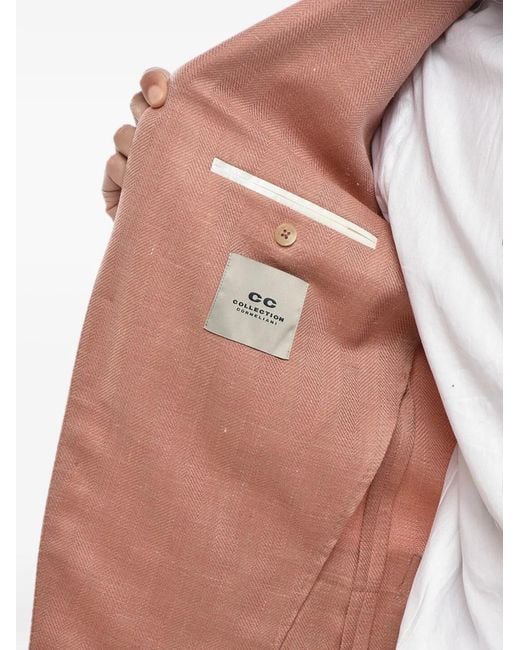 Corneliani Natural Single-Breasted Blazer for men