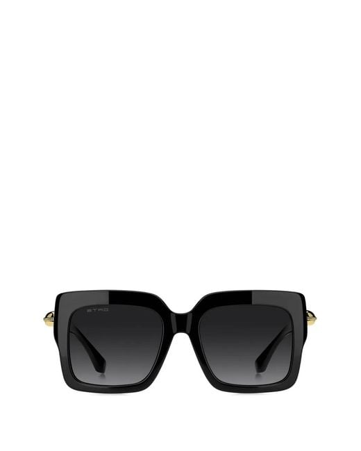 Etro Black Square-Frame Sunglasses