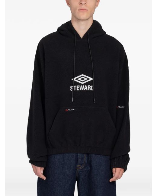 Umbro Blue Steward Masked Fleece Hoodie for men