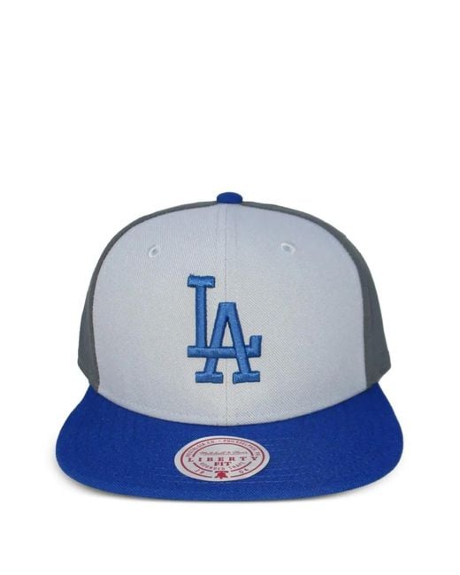 Mitchell & Ness Blue Los Angeles Dodgers Triple Play Liberty Embroidered Baseball Cap for men
