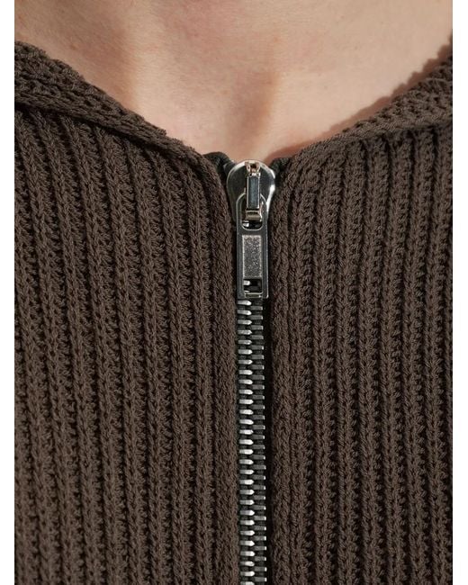 Rick Owens Gray Wool Cardigan for men