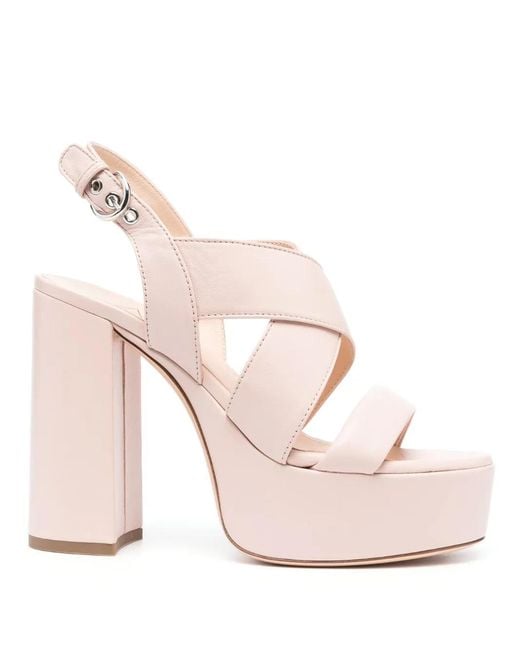 Agl Attilio Giusti Leombruni Pink Petra Lambskin Sandals