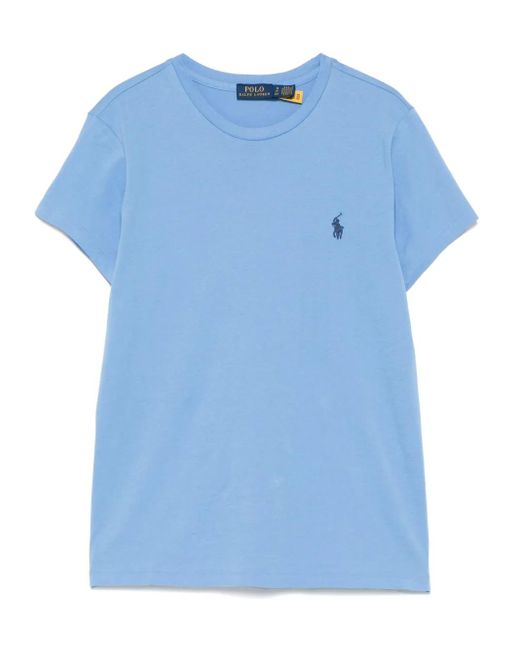 Polo Ralph Lauren Blue T-Shirt Mit Polo Pony-Stickerei