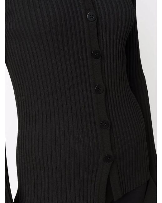 ANDREADAMO Geribbeld Vest in het Black