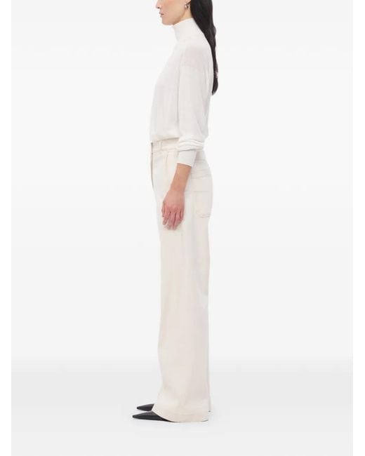Another Tomorrow White Carpenter Jeans