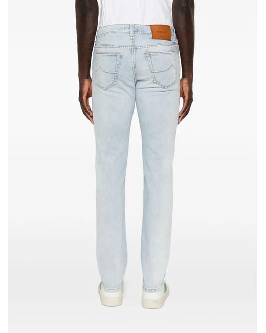 Jacob Cohen Blue Jean À Poches Plaquées for men
