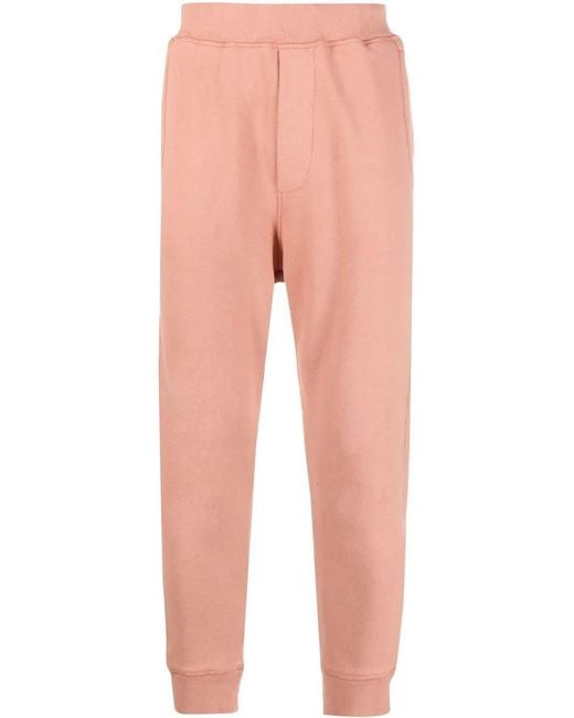 DSquared² Pink Slogan-Print Track Pants for men