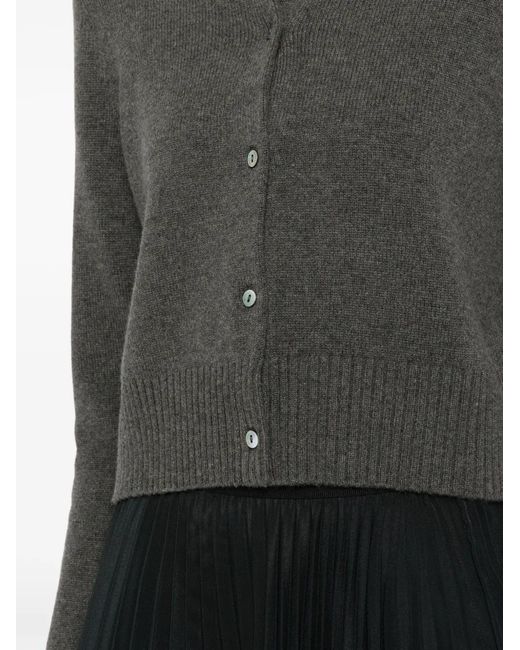 N.Peal Cashmere Black Chunky Cropped Cardigan