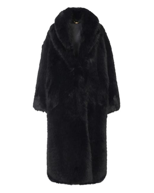 Elisabetta Franchi Black Faux-Fur Coat