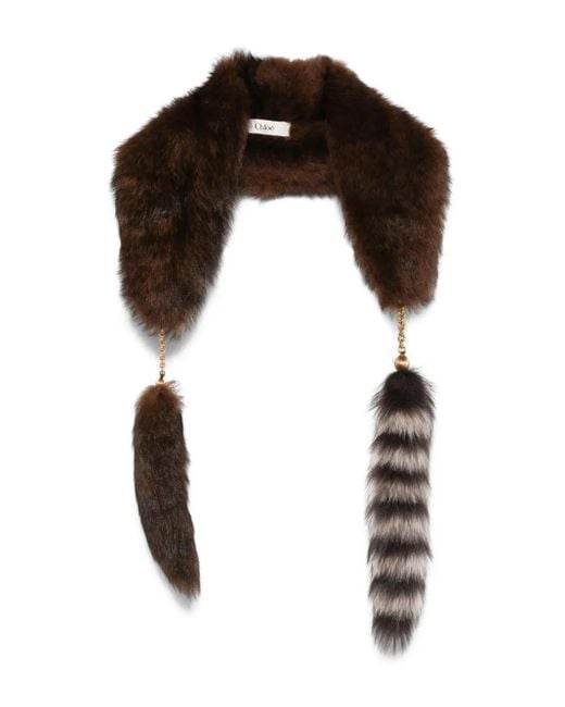 Chloé Black Schal aus Shearling