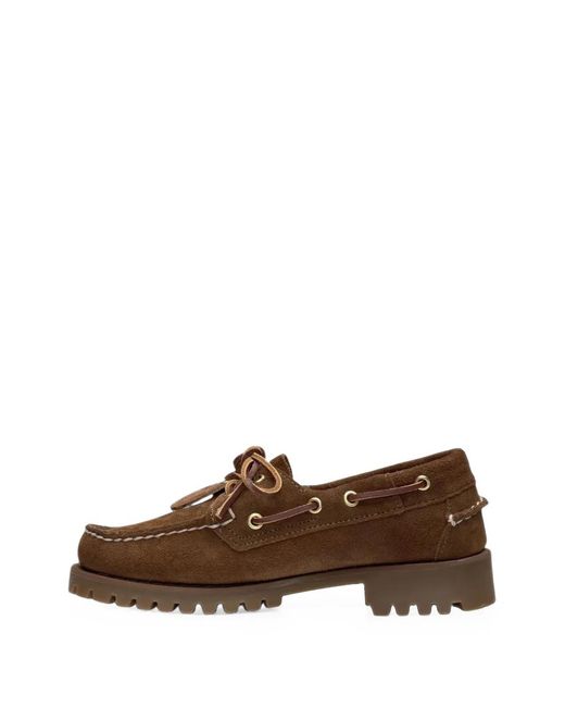 Sebago Brown Ranger Artisan Ox Suede Lug-Sole Loafers