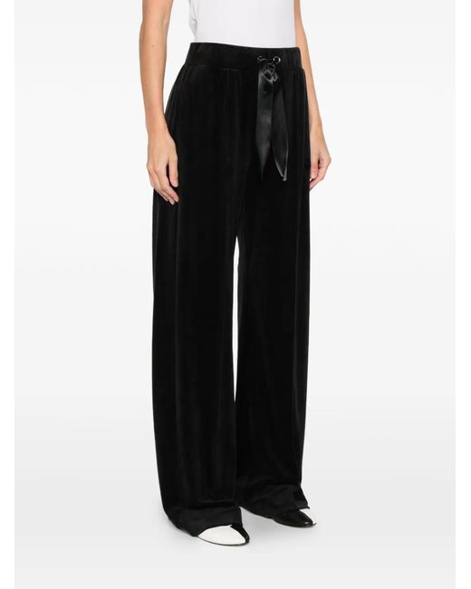 Marina Rinaldi Black Garian Drawstring Track Pants