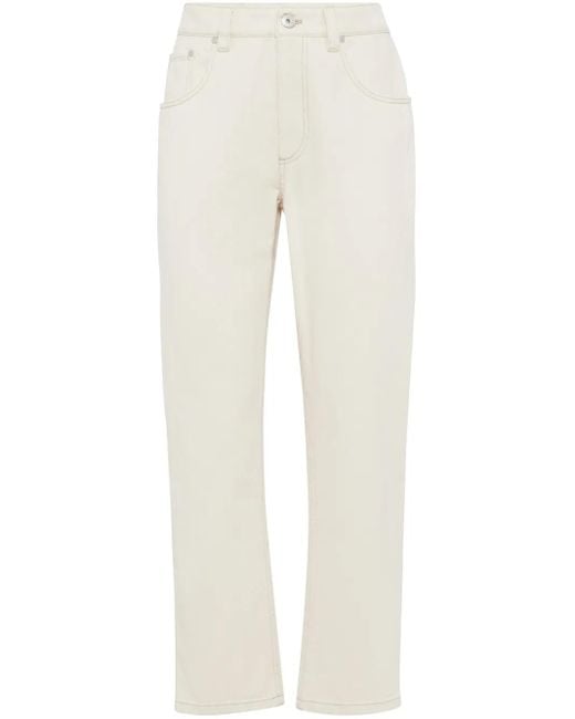 Brunello Cucinelli Natural Five Classic Pockets Denim Trousers