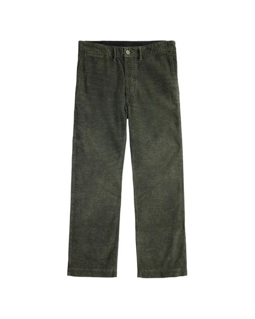 RRL Green Corduroy Trousers for men