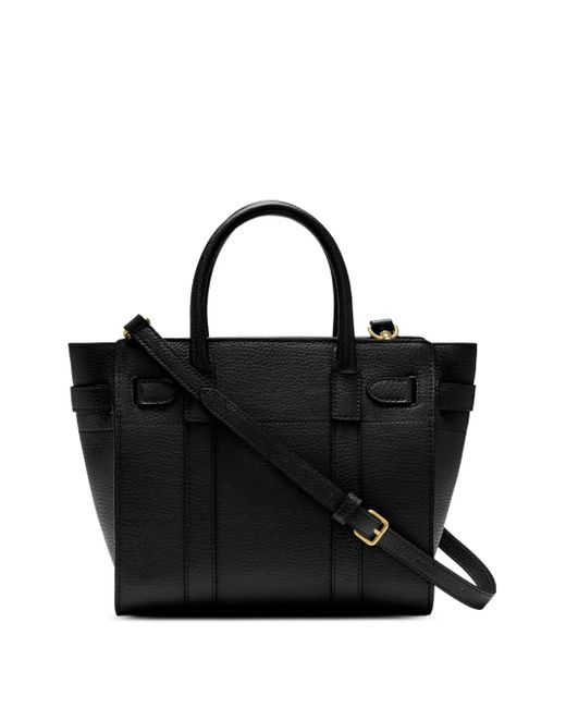 Mulberry Black Mini Bayswater Grain Leather Shoulder Bag
