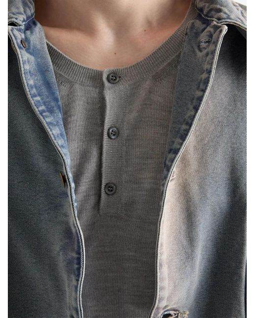 Felpa Girocollo di Prada in Gray da Uomo