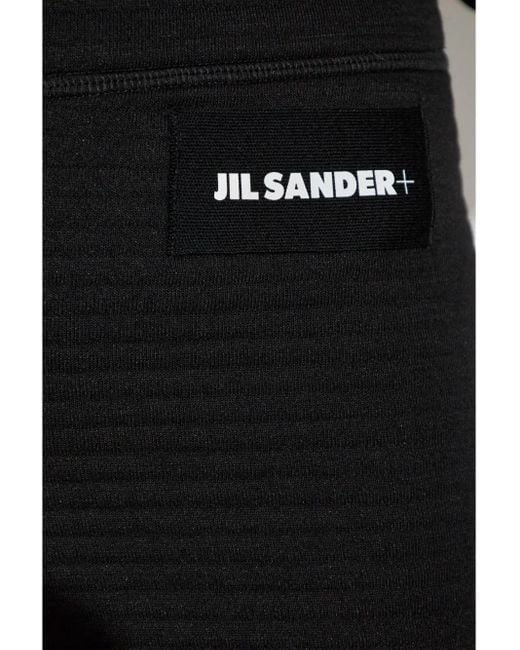 Leggins Con Parche Del Logo Jil Sander de color Black