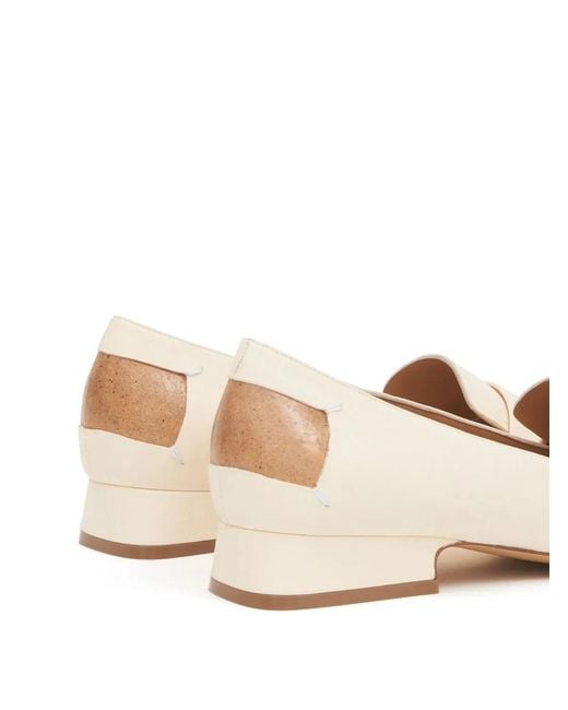 Maison Margiela Natural Logo-Detail Loafers