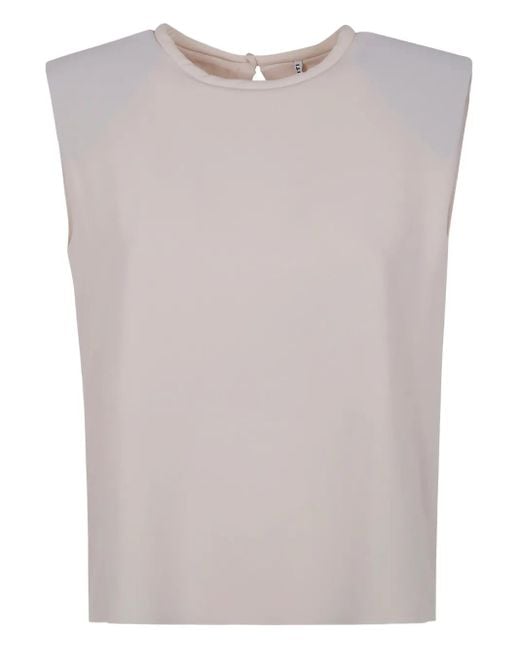 Liviana Conti Natural Sleeveless T-Shirt
