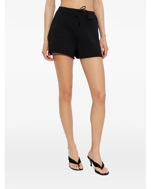IRO Black Drawstring-Waist Shorts