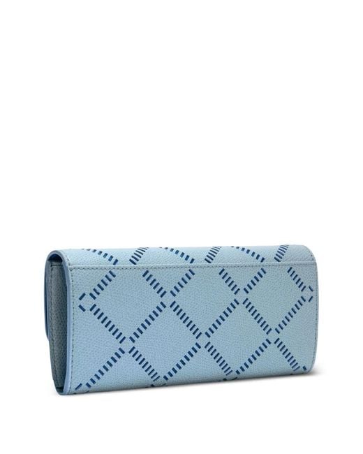 Furla Blue Iride Turnlock Patterned Wallet