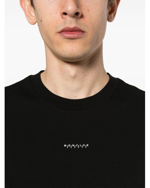 Moncler T-Shirt mit Logo-Print in Black für Herren
