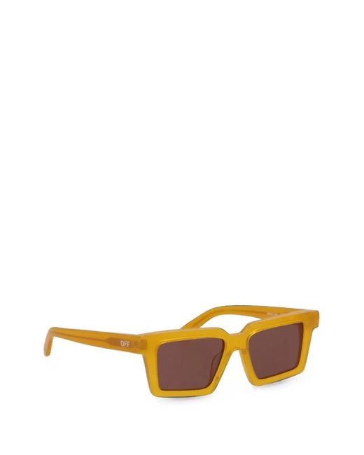 Off-White c/o Virgil Abloh Yellow Rectangle-Frame Sunglasses