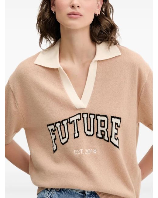 From Future Blue Collared Sweater