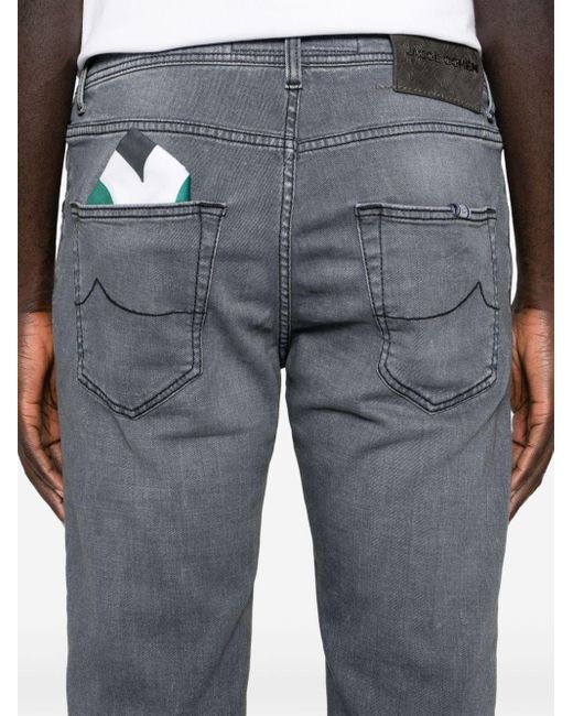 Jacob Cohen Blue Barny Low-rise Slim-fit Jeans for men