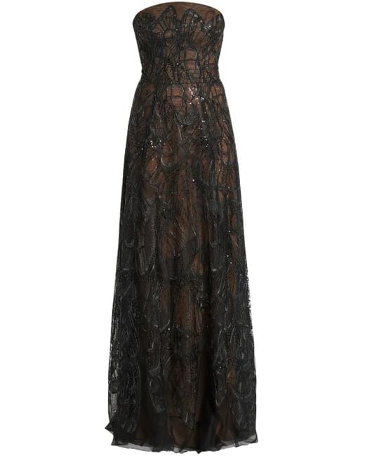 Marchesa Winged Symphony ドレス Black