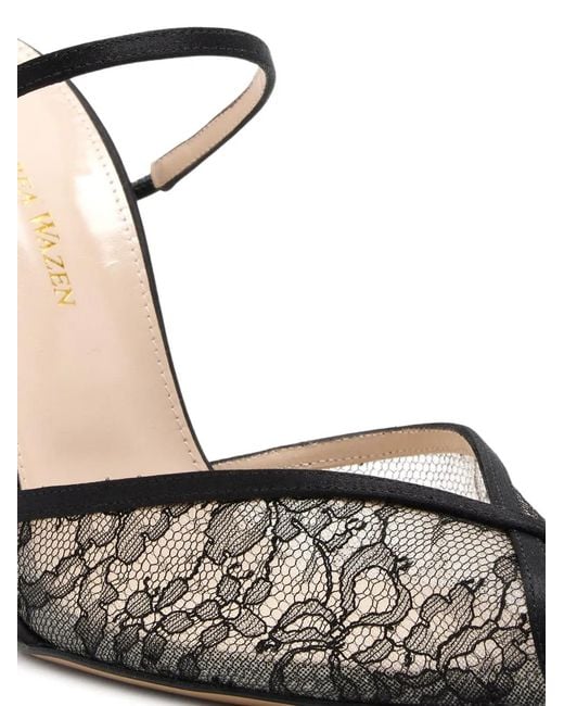 Andrea Wazen Black Mules Katy