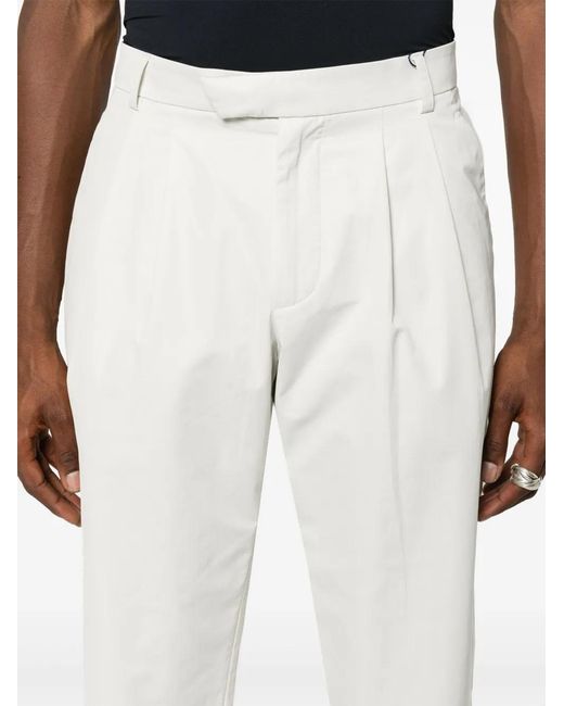 Sease White Tailored Tapered Trousers for men