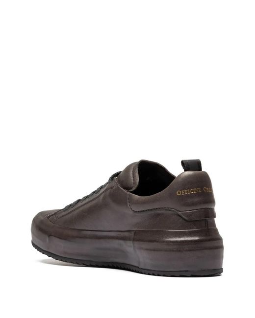 Officine Creative Gray Mes 104 Leather Sneakers
