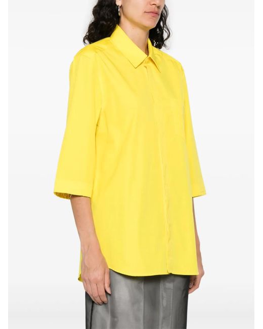 ALAINPAUL Yellow Cotton Shirt