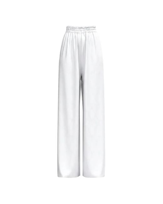 Diarrablu White Leer Geometric-Pattern Textured Trousers