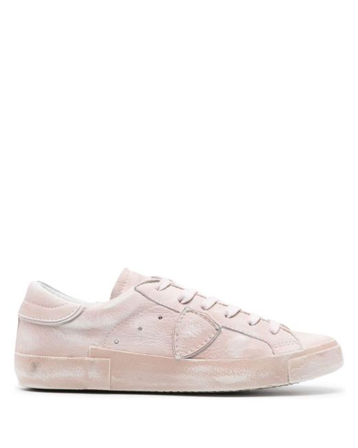 Philippe Model Pink Paris Sneakers mit Logo-Patch