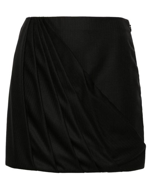 Minifalda drapeada Racil de color Black