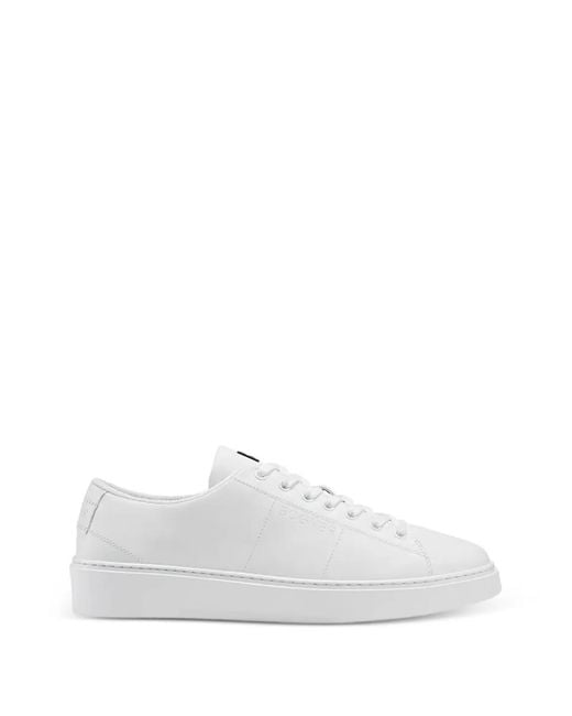 Bogner White Logo-Debossed Leather Sneakers for men