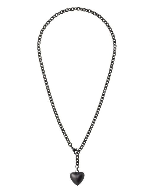 Roxanne Assoulin Black The Mini Puffy Heart Necklace