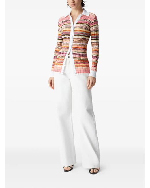 Missoni Red Striped Knitted Shirt