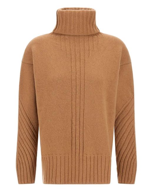 Herno Brown Turtleneck Wool Sweater
