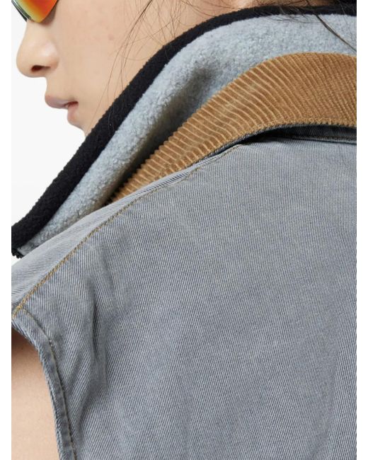 Miu Miu Gray Top aus Chambray
