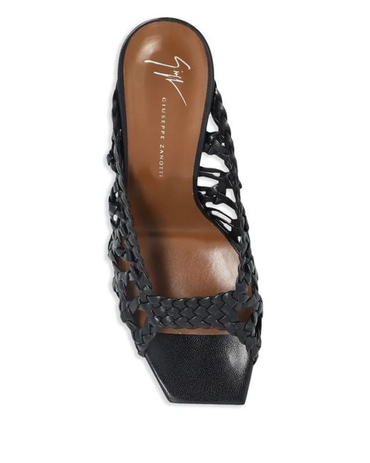Giuseppe Zanotti Black 90Mm Gz Mya Cage Sandals