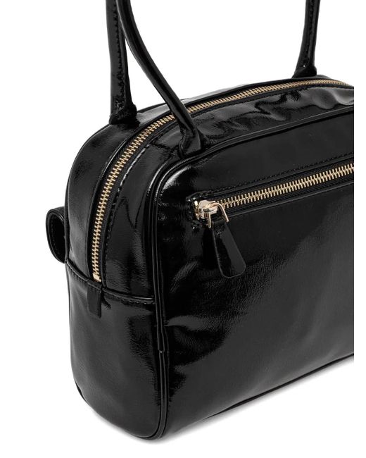 Guess Black Waldena Patent Leather Handbag