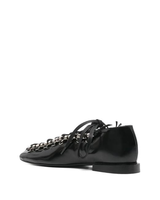 Toga Black Lace-Up Pumps
