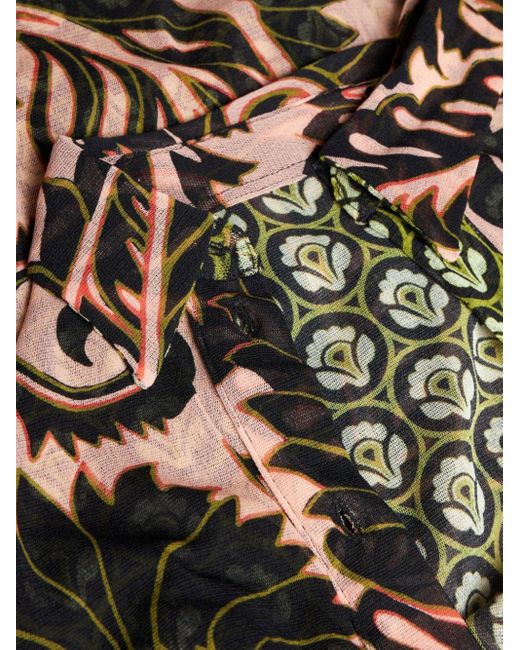 Camisa de tul con estampado abstracto Etro de color Brown