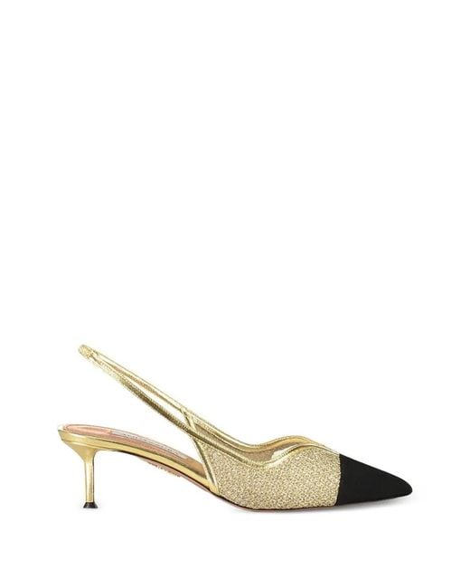 Aquazzura Metallic Gia Mesh Pumps