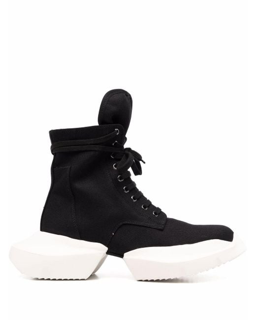 Rick Owens DRKSHDW Cotton Chunky Lace-up Ankle Boots in Black for Men ...