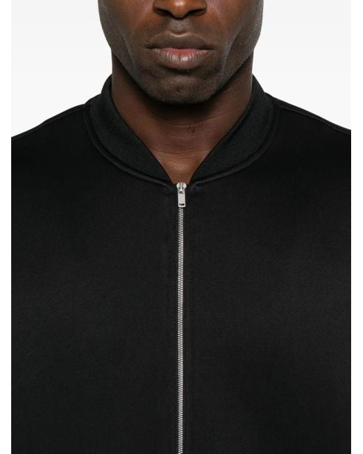 Jil Sander Black Zip-Front Sweatshirt for men