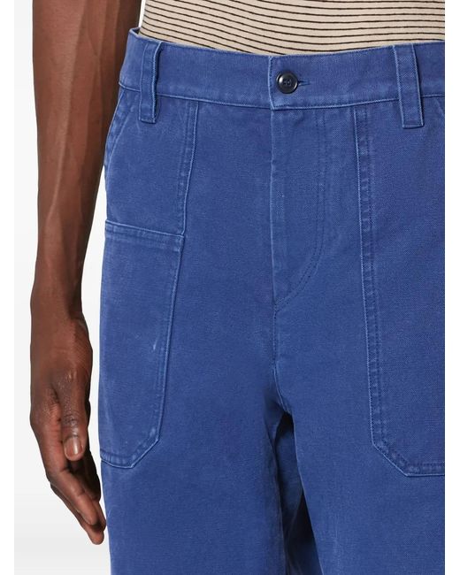 Isabel Marant Blue Albo Patch-Pocket Trousers for men